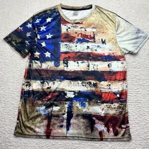 Men T Shirts USA American Flag Patriotic Fashion Short Sleeve Silky Soft Graphic